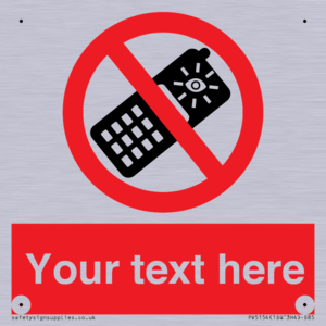 Custom No camera phones Sign